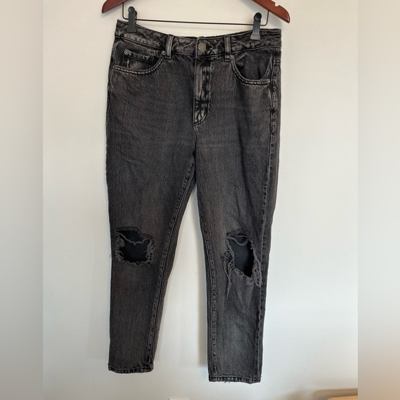 Garage black Distressed Women Mom Jeans size 29 - Picture 3 of 5